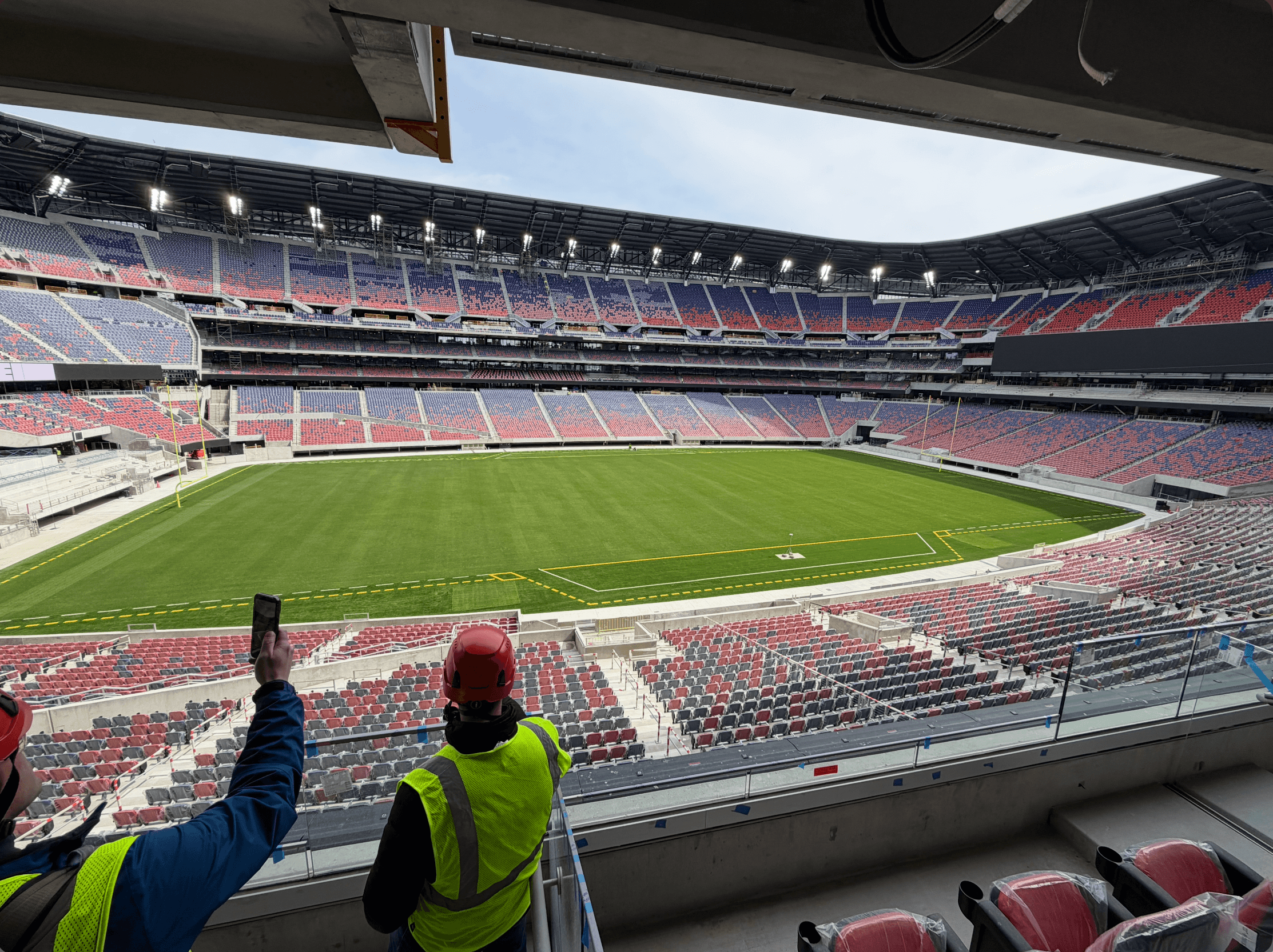 Field view from the 200 level of the Bills' new stadium.
